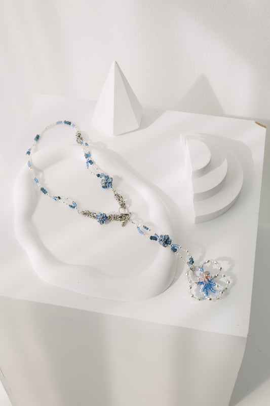 Flower in Flower Necklace (Starry Night)