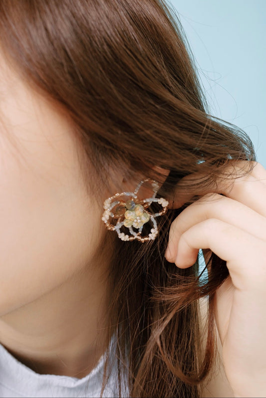 Flower Within A Flower Earrings (Colorful)