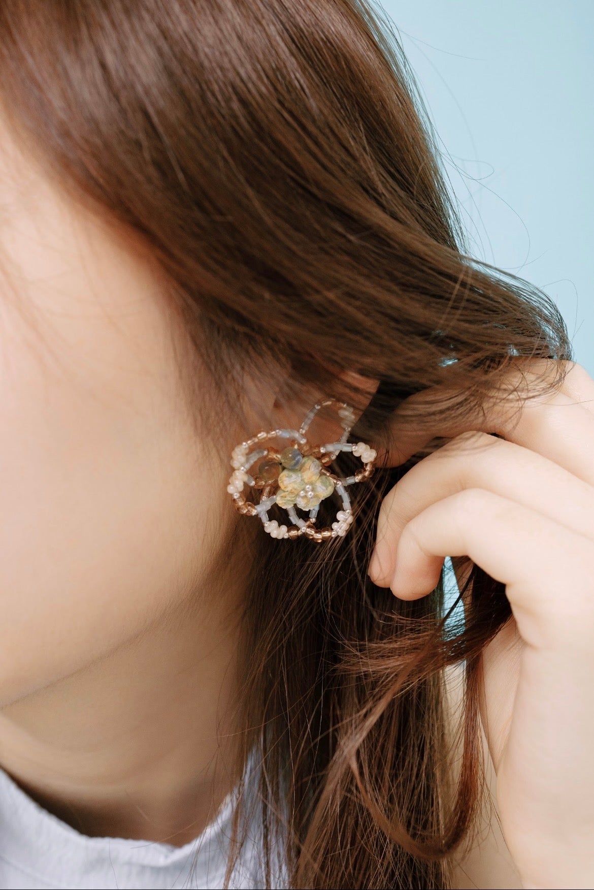 Flower Within A Flower Earrings (Colorful)