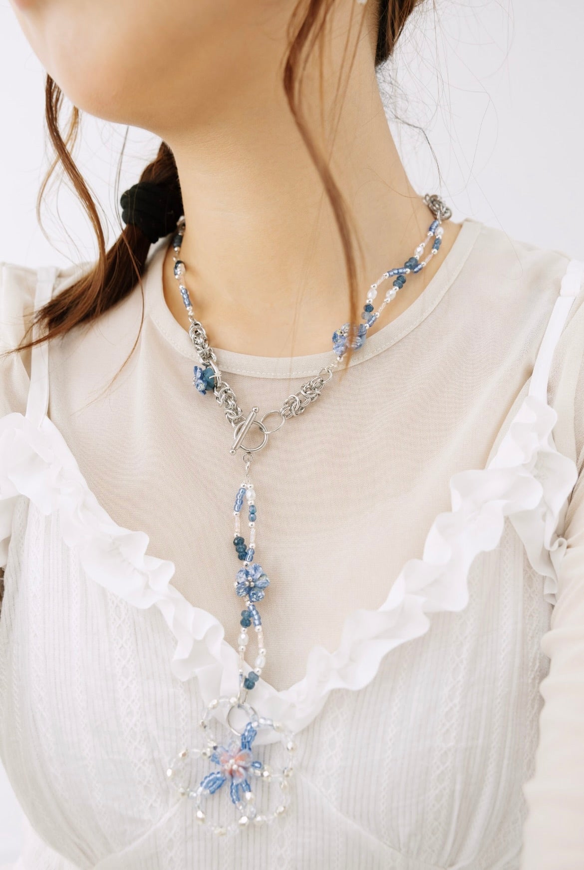 Flower in Flower Necklace (Starry Night)
